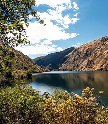 Paisajes hermosos en Santa Cruz en Llanganuco